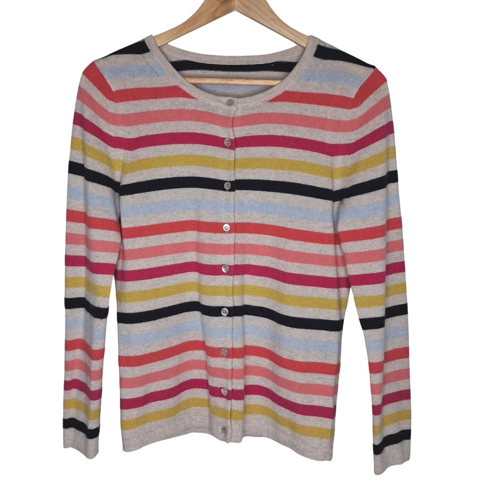PURE Collection 100% cashmere cardigan stripes US size 6
